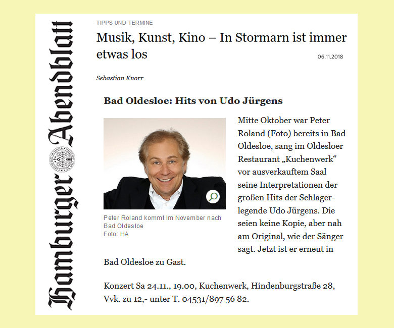 Peter Roland Hamburger Abendblatt 