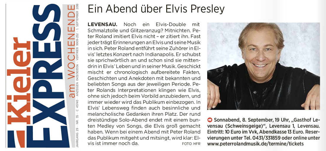 Peter Roland singt Elvis Presley - Kieler Express