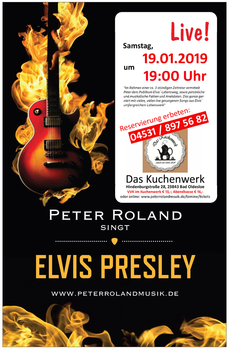 Peter Rolands singt Elvis Presley live im Kuchenwerk 