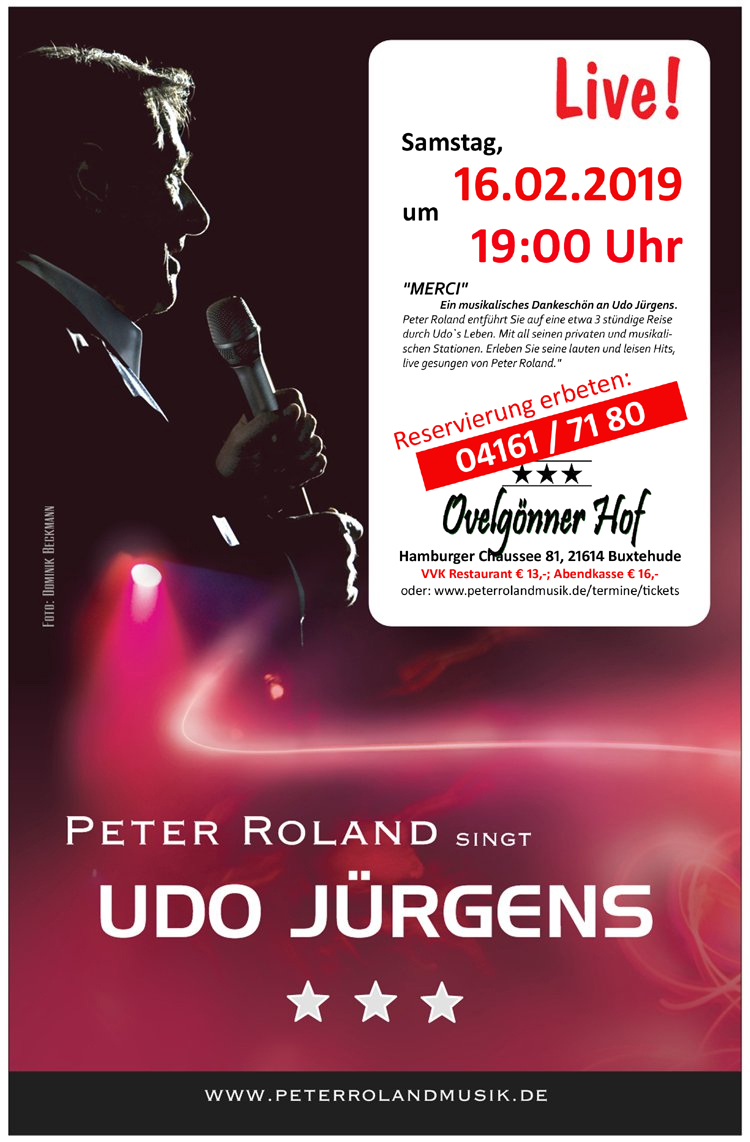 Peter Roland singt Udo Jürgens live im Övelgönner Hof