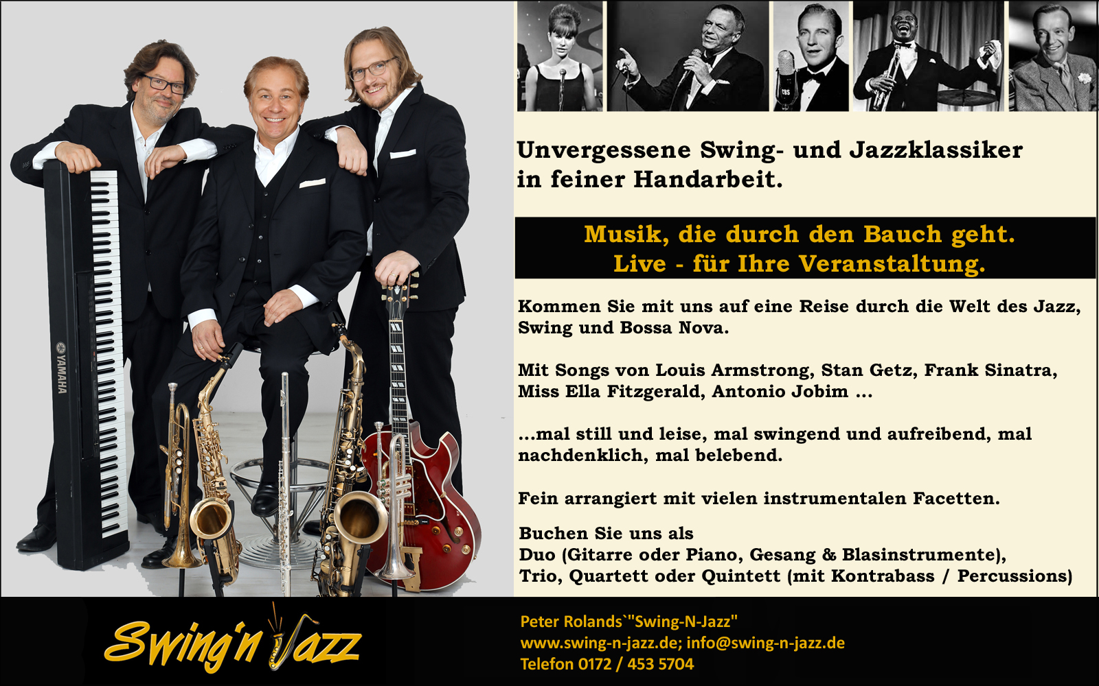 Trio Swing-N-Jazz. Kai Beller, Peter Roland, Philipp Straske.