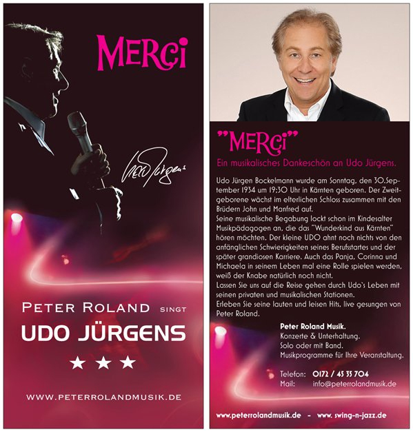 Peter Roland singt Udo Jürgens, Flyer